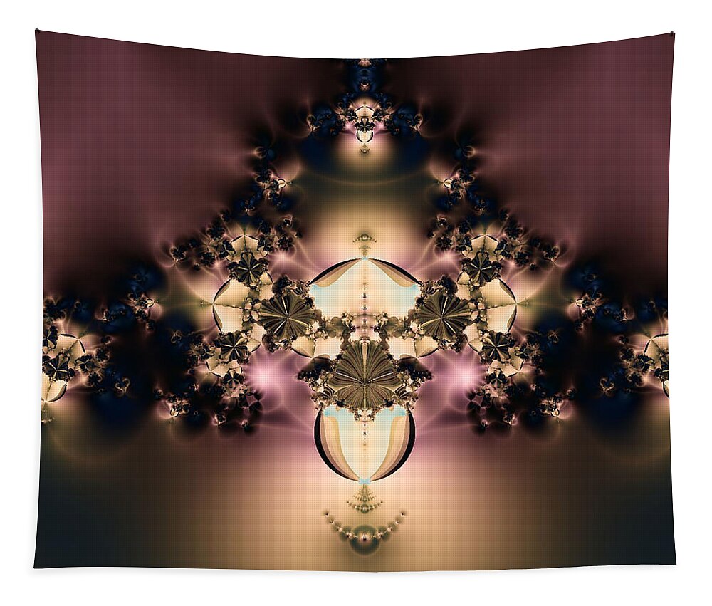 Fractal Tapestry featuring the digital art The Glow Within by Rhonda Barrett