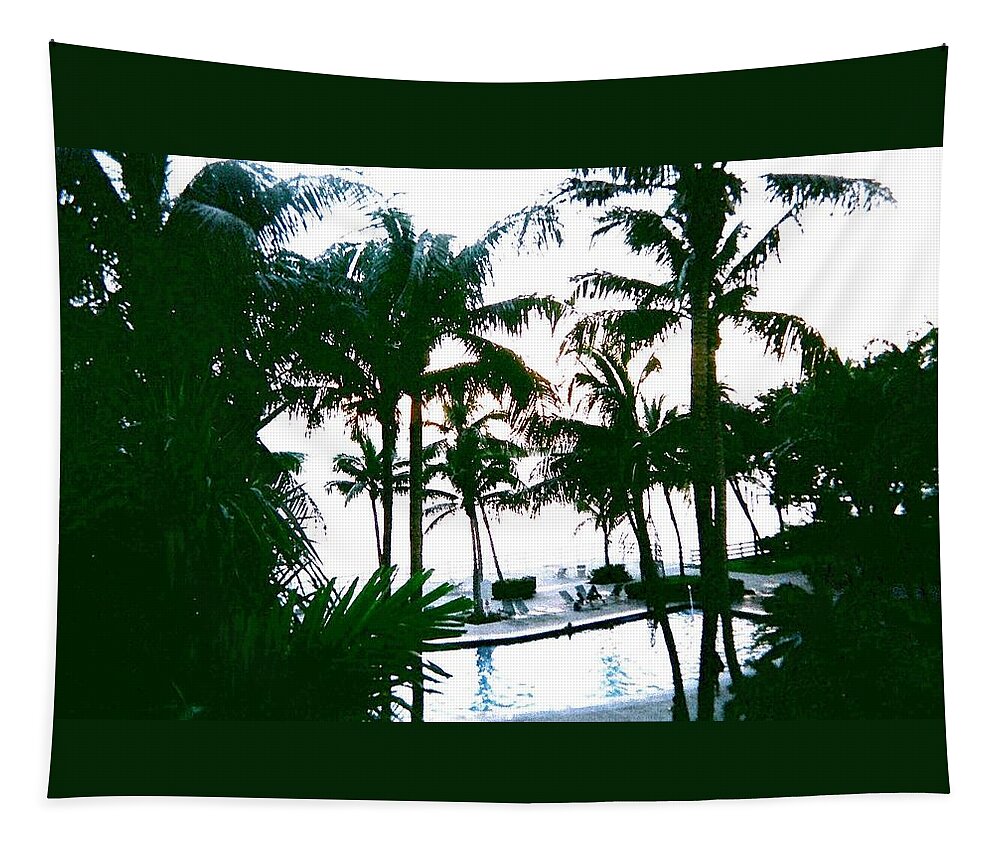 Palm Trees Tapestry featuring the photograph The Good Life by Suzanne Berthier