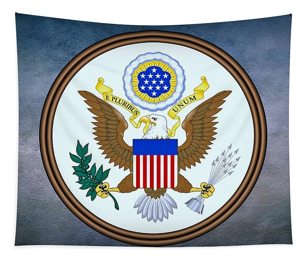 Usa Tapestry featuring the photograph The Great Seal of the United States by Movie Poster Prints
