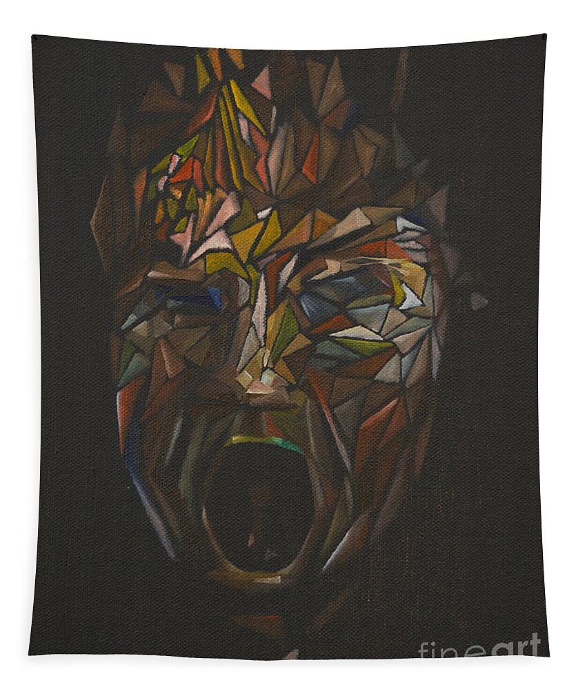 Goliath Tapestry featuring the painting The Head of Goliath - After Caravaggio by James Lavott