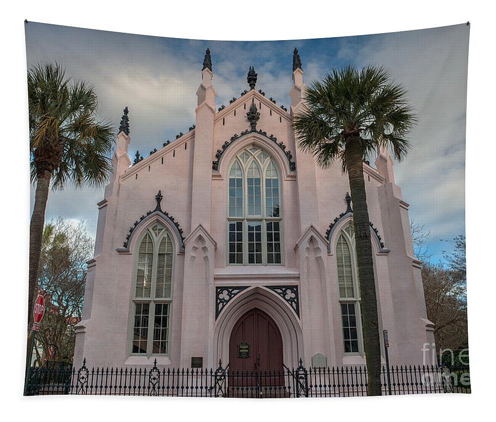 The Huguenot Church Tapestry featuring the photograph The Huguenot Church by Dale Powell