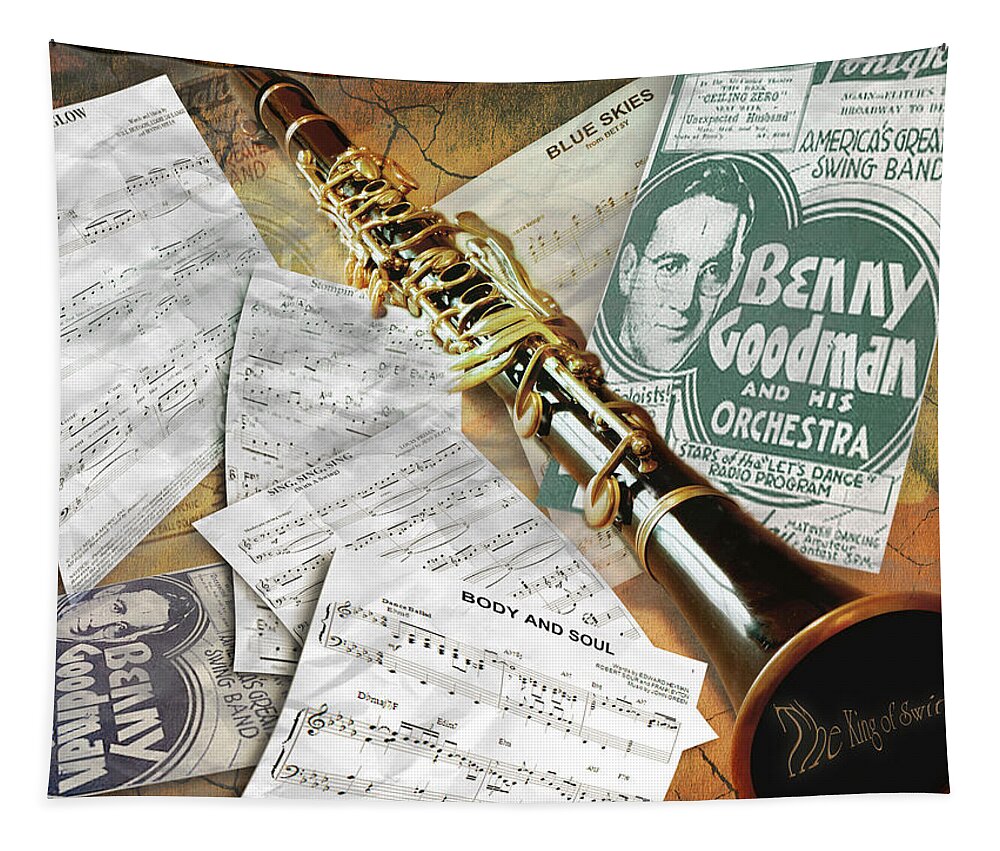 Benny Goodman Tapestry featuring the photograph The King Of Swing by John Anderson