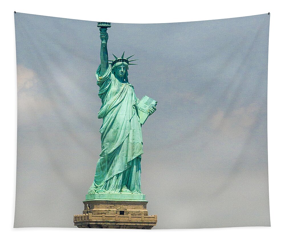 Statue Tapestry featuring the photograph The Lady by Jean Noren