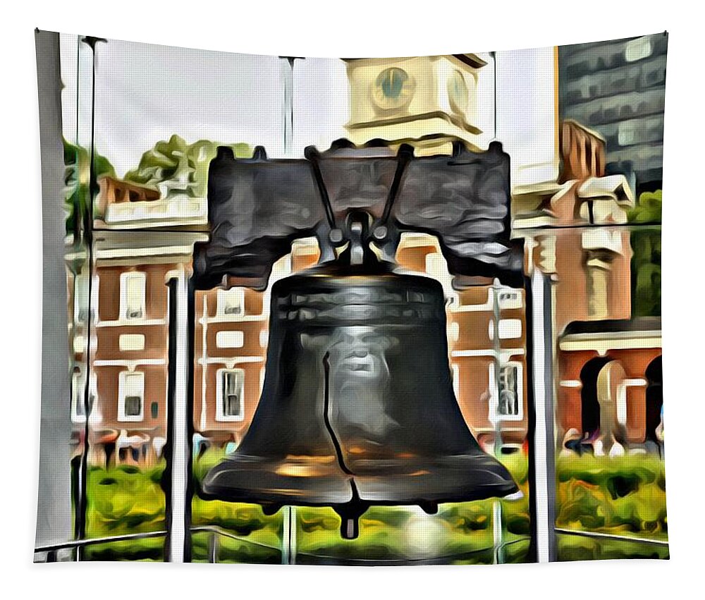American Tapestry featuring the painting The Liberty Bell by Florian Rodarte