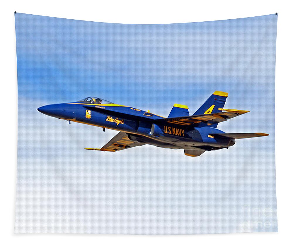 Blue Angels Tapestry featuring the photograph The Lone Angel by Bob Hislop