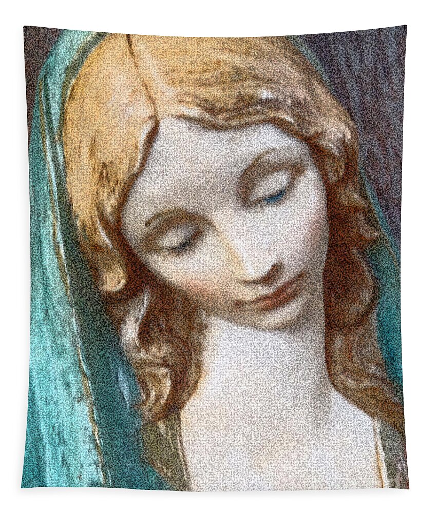 Portrait Tapestry featuring the photograph Pensive Madonna 2 by Lyric Lucas