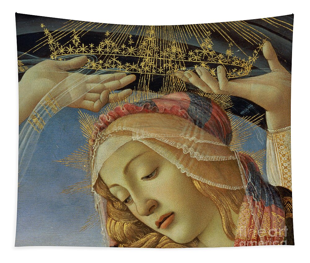The Tapestry featuring the painting The Madonna of the Magnificat by Botticelli by Sandro Botticelli