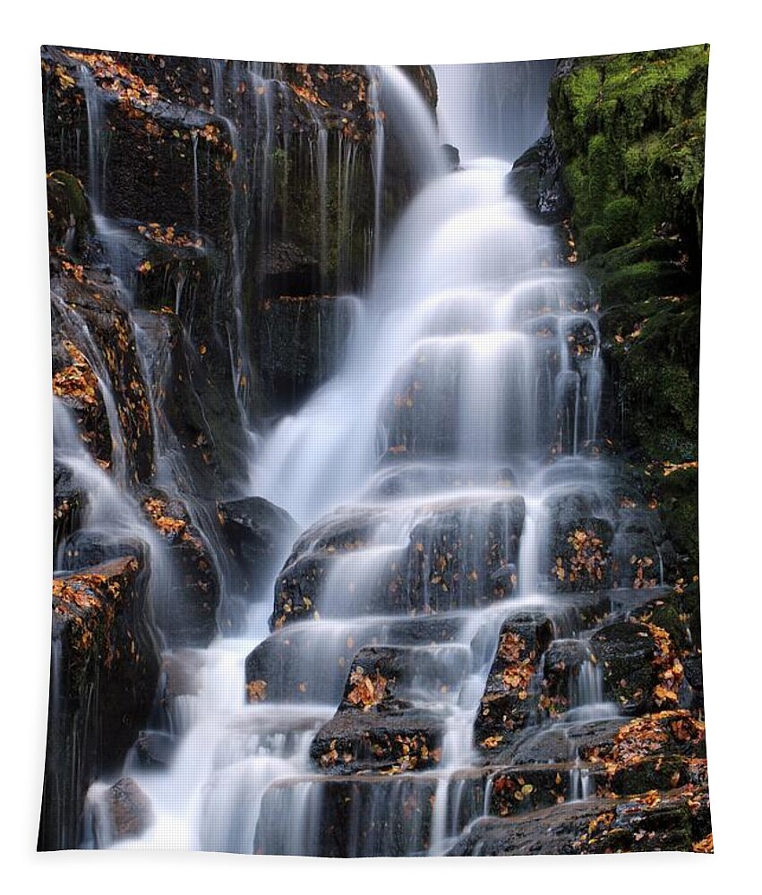 Eastatoe Falls Tapestry featuring the photograph The Magic of Waterfalls by Carol Montoya
