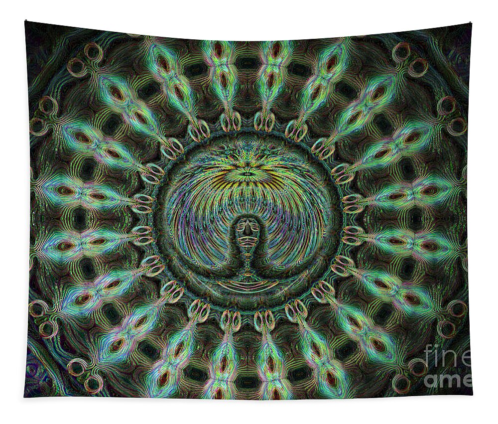 Kaleidoscope Tapestry featuring the photograph The Mask by Donna Brown