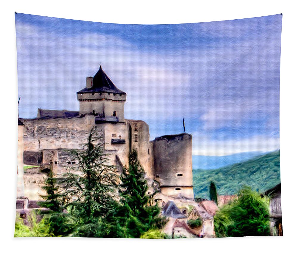 Cathar Tapestry featuring the photograph The old Cathar Stronghold by Weston Westmoreland