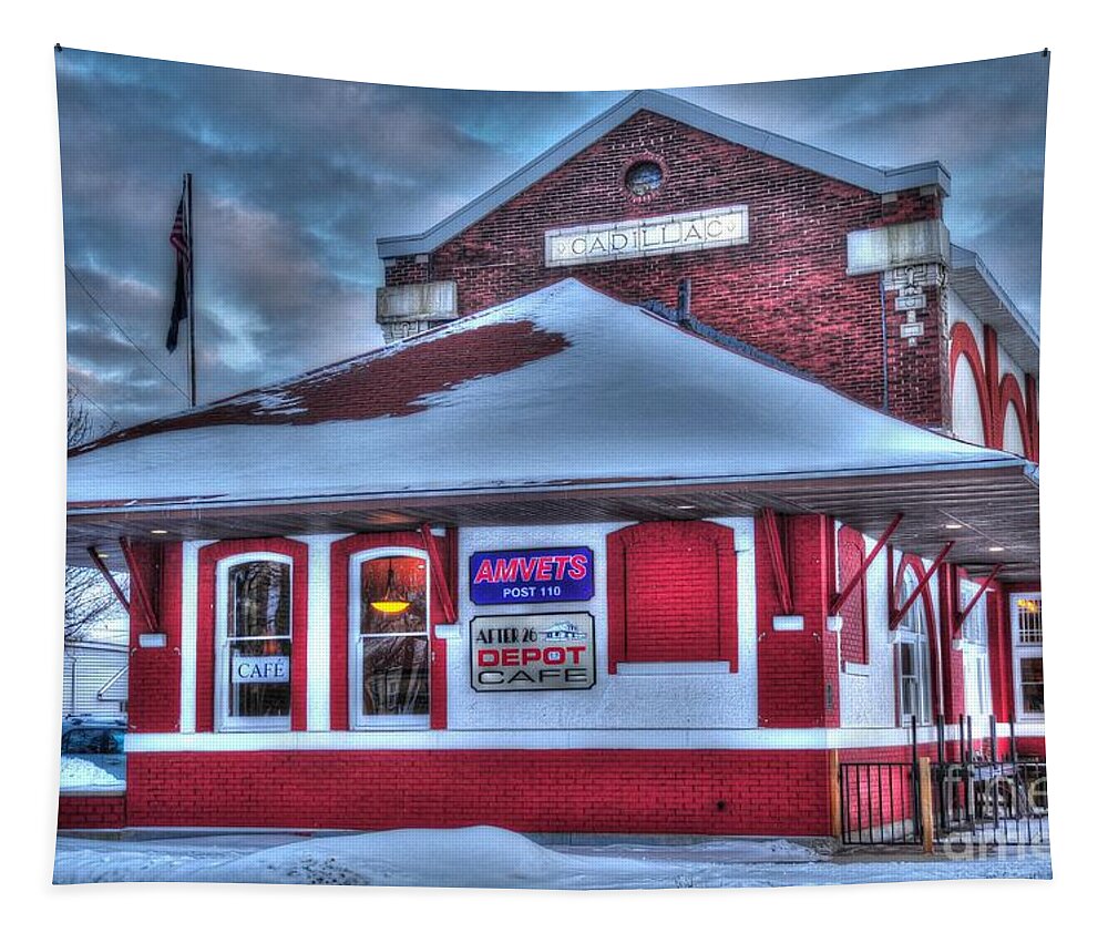 Train Station Tapestry featuring the photograph The Old Train Station by Terri Gostola
