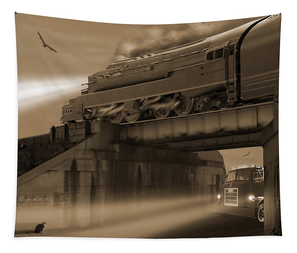 Transportation Tapestry featuring the photograph The Overpass 2 by Mike McGlothlen