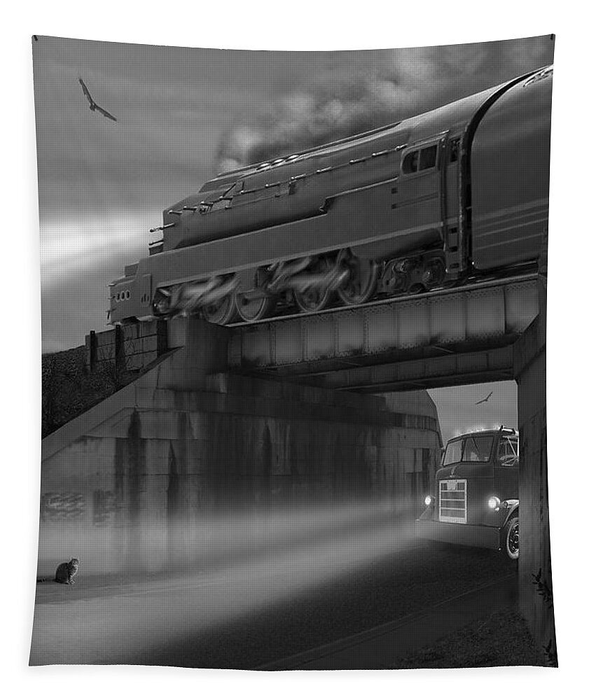 Transportation Tapestry featuring the photograph The Overpass by Mike McGlothlen