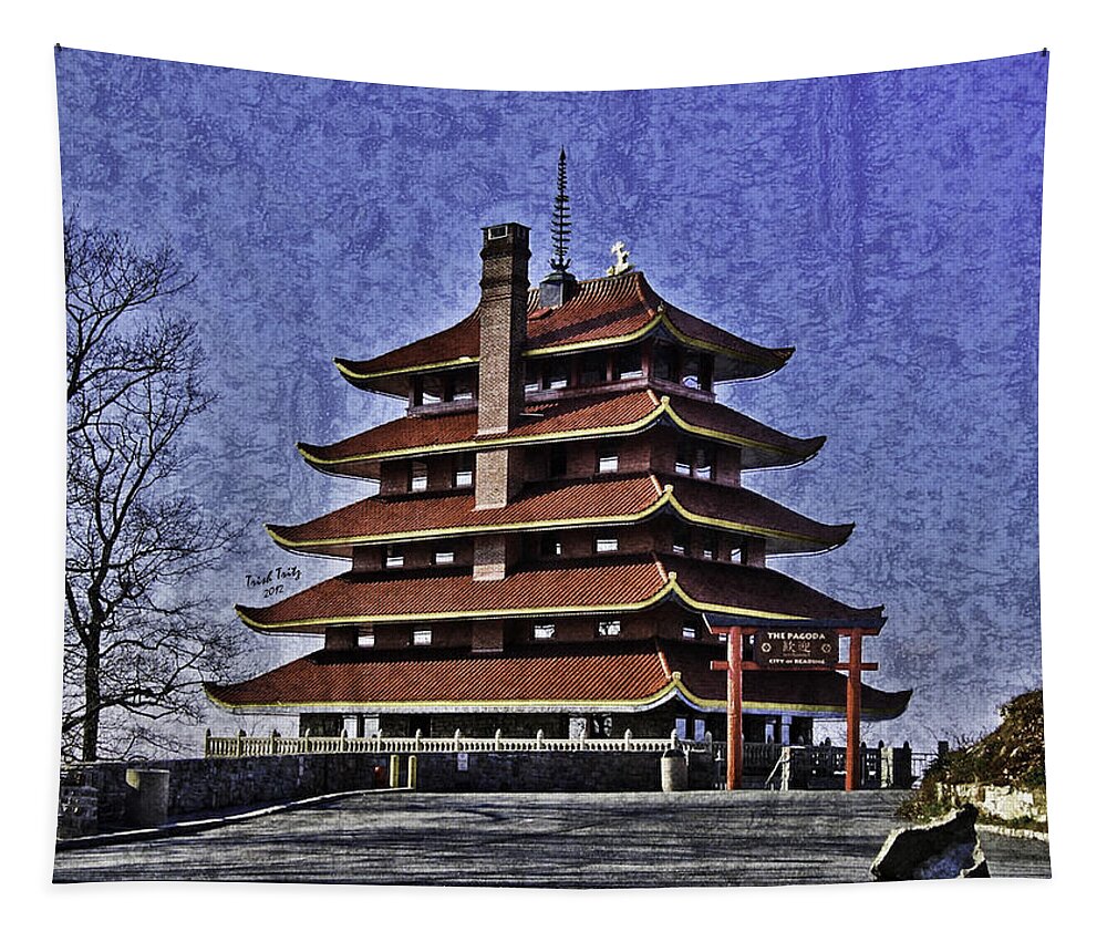 The Pagoda Tapestry featuring the photograph The Pagoda by Trish Tritz