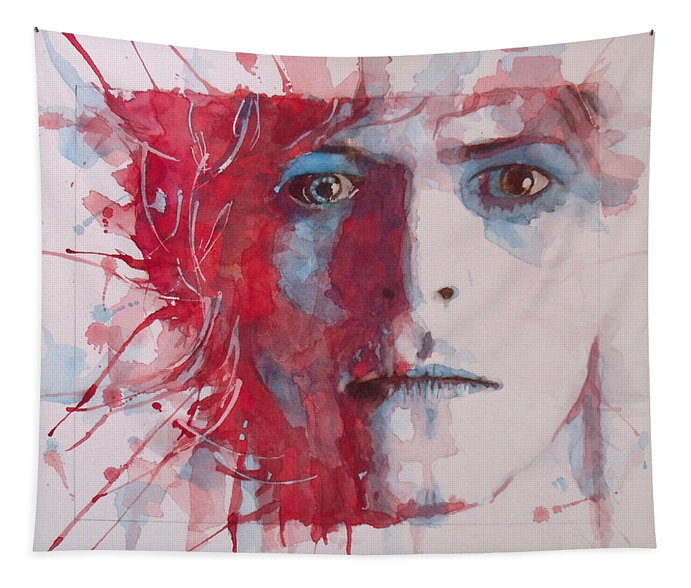 David Bowie Tapestry featuring the painting The Prettiest Star by Paul Lovering