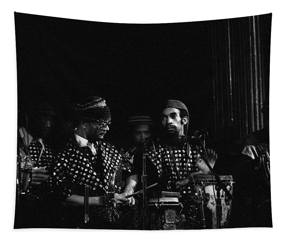 Sun Ra Arkestra Tapestry featuring the photograph The Reed Section by Lee Santa