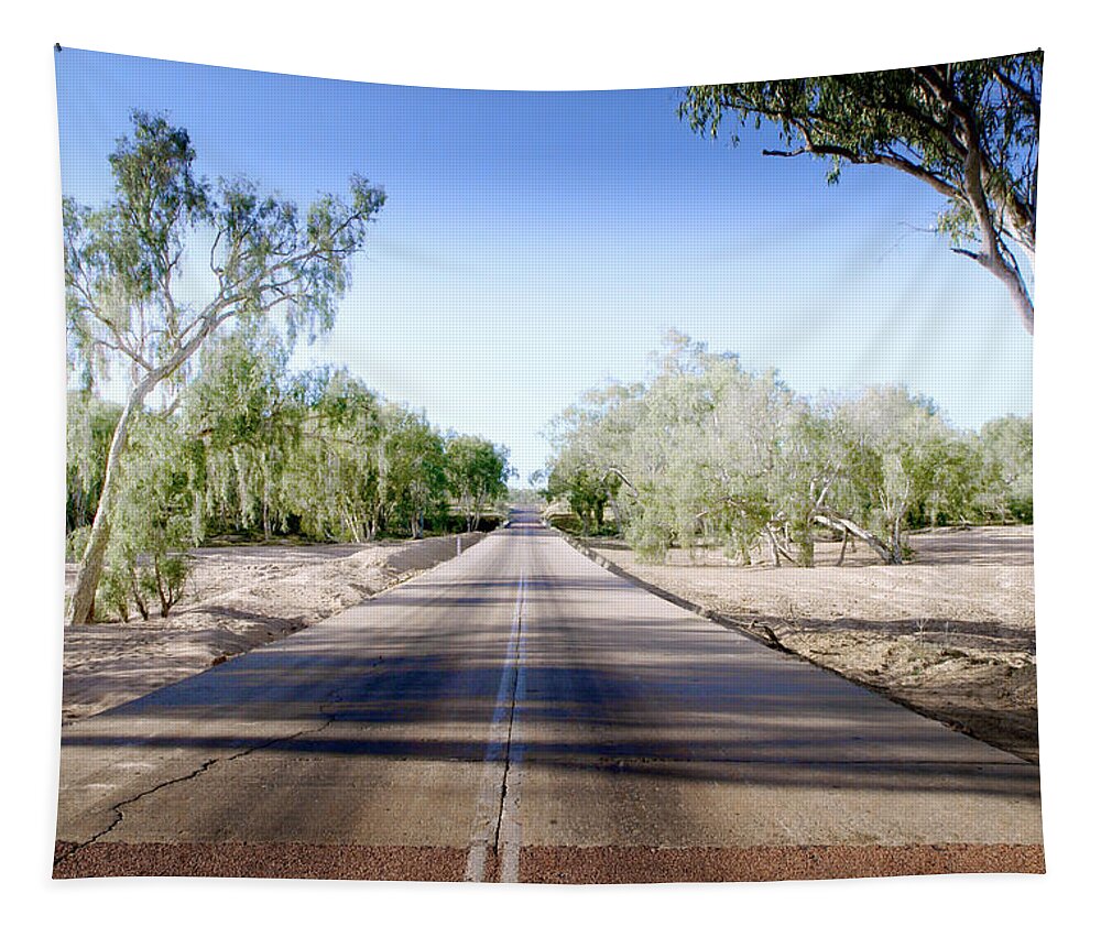 Landscapes Tapestry featuring the photograph The Road to Back of Beyond by Holly Kempe