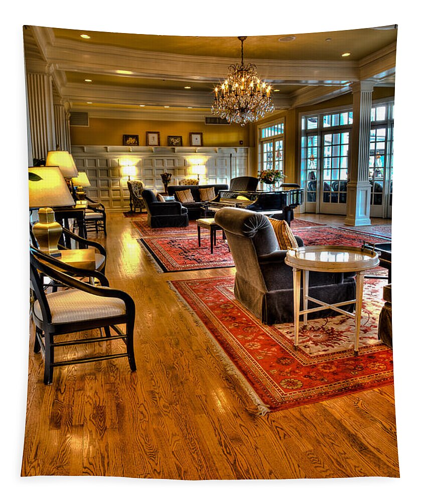 Adirondack's Tapestry featuring the photograph The Sagamore Resort Lobby by David Patterson