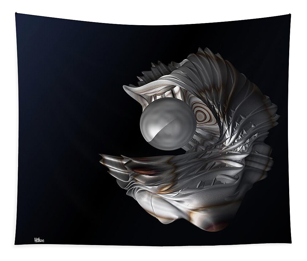 Xenodream Tapestry featuring the digital art The Secret Pearl by Hakon Soreide