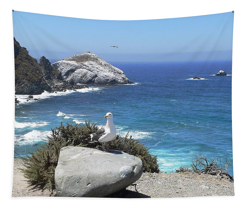 Big Sur Tapestry featuring the photograph The Sentry by Steve Ondrus