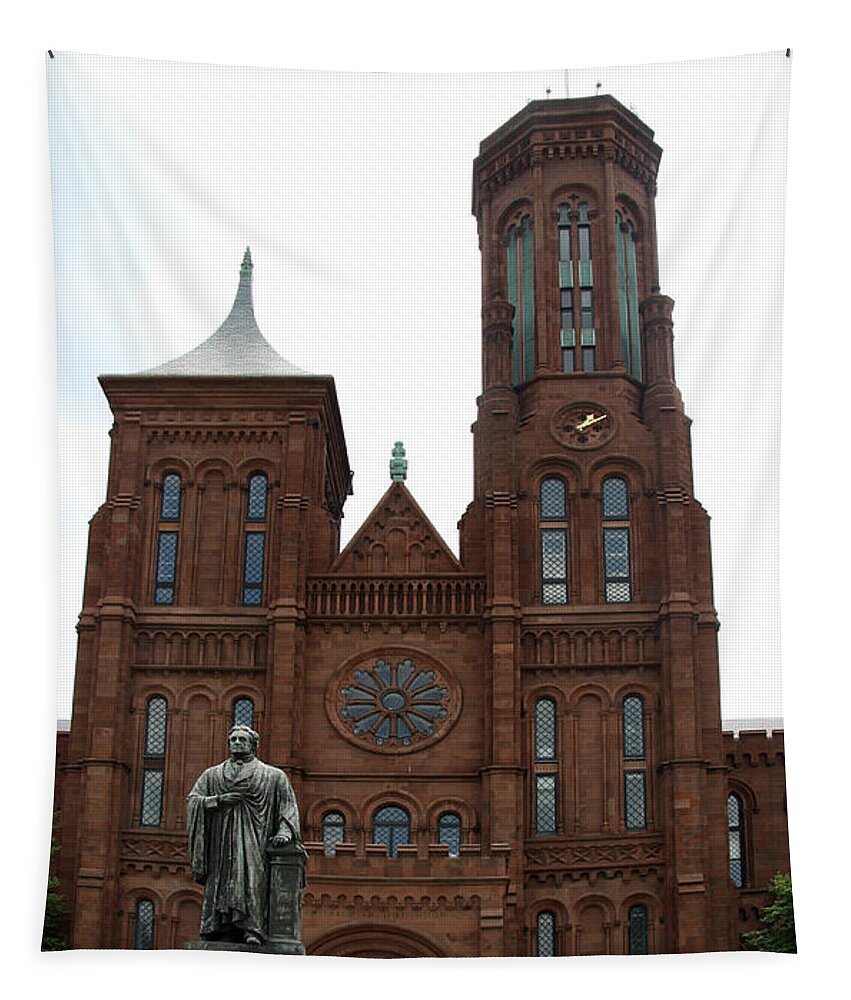 Smithsonian Tapestry featuring the photograph The Smithsonian - Washington DC by Christiane Schulze Art And Photography