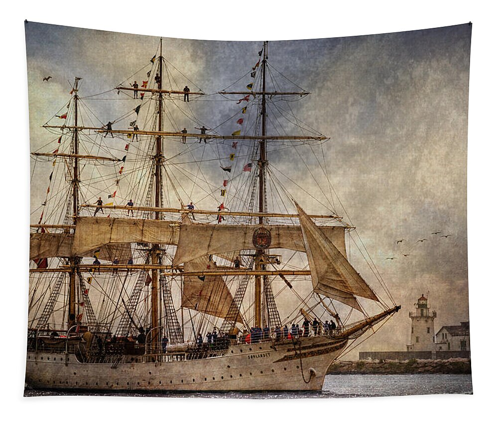 Boats Tapestry featuring the photograph The Sorlandet by Dale Kincaid