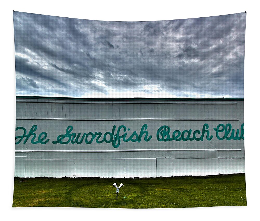 Swordfish Tapestry featuring the photograph The Swordfish Beach Club by Robert Seifert