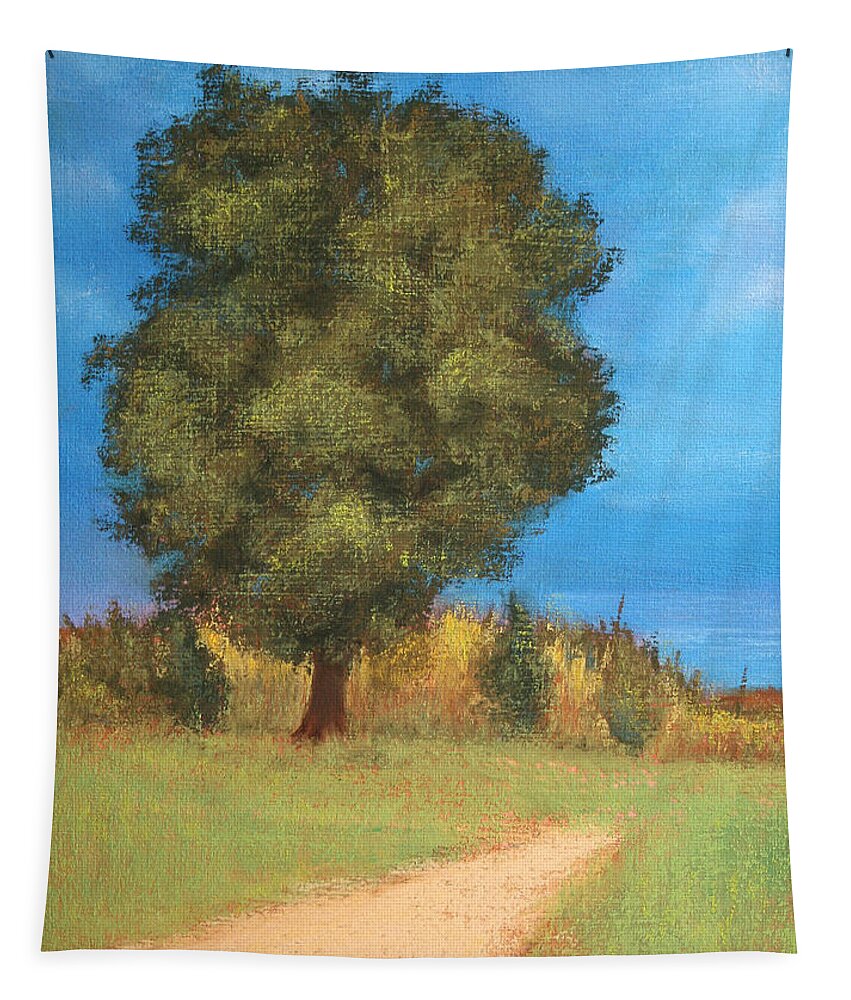Tree Tapestry featuring the pastel The Tree by Marna Edwards Flavell