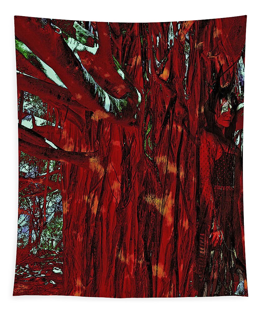 Tree Tapestry featuring the photograph The Tree Spirit by Linda Sannuti