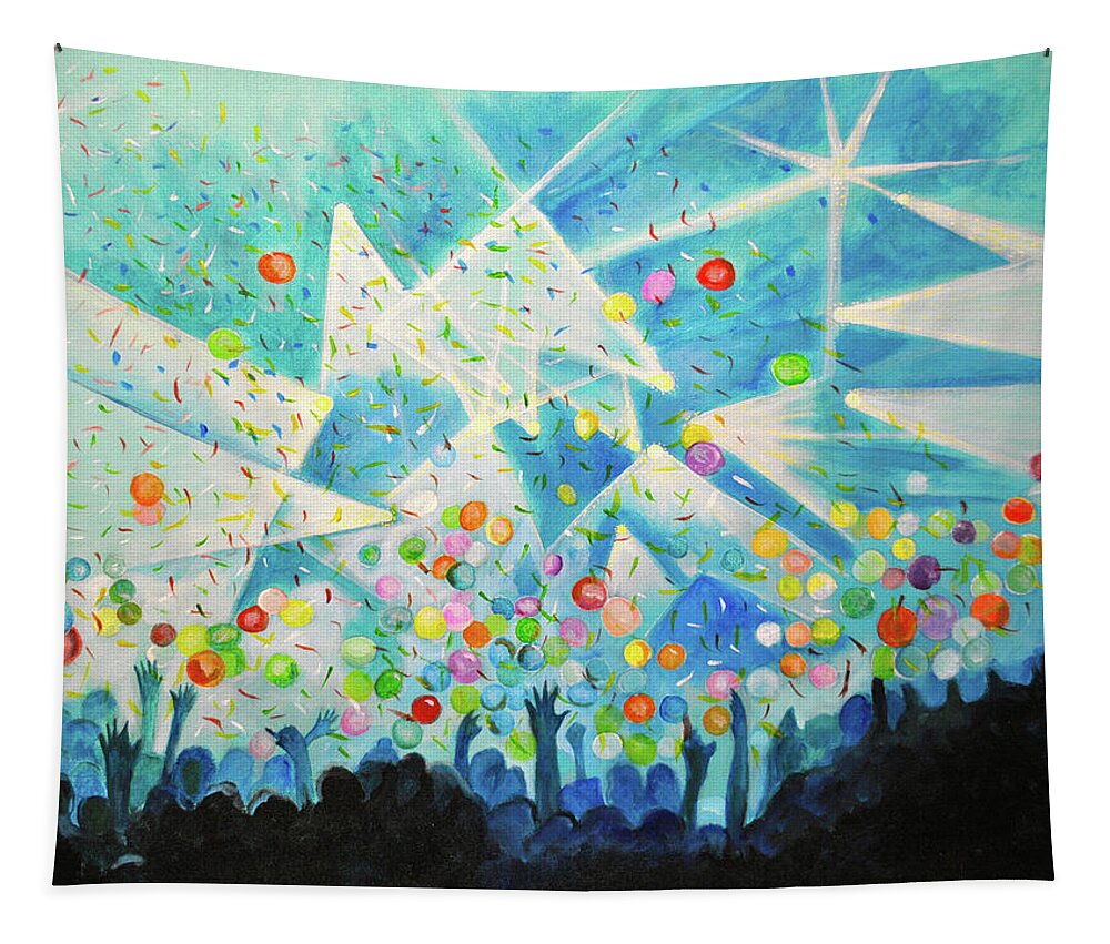 Party Tapestry featuring the painting The Um Party by Patricia Arroyo