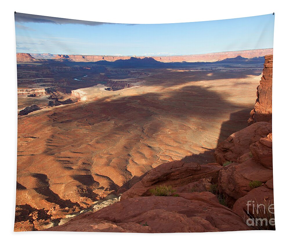 Canyon Lands Tapestry featuring the photograph The Valley so Low by Jim Garrison