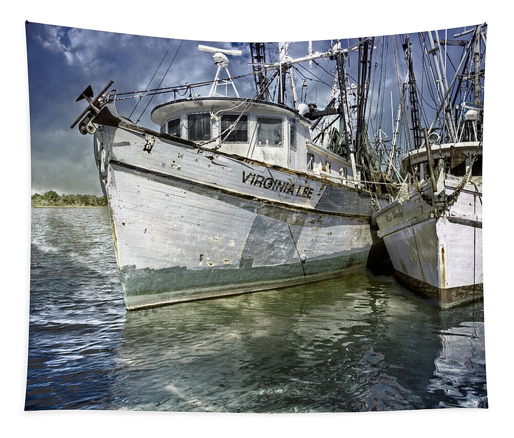 Boats Tapestry featuring the photograph The Virginia Lee and the Miss Harley by Debra and Dave Vanderlaan