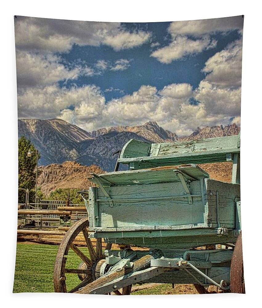 Old Tapestry featuring the photograph The Wagon by Peggy Hughes