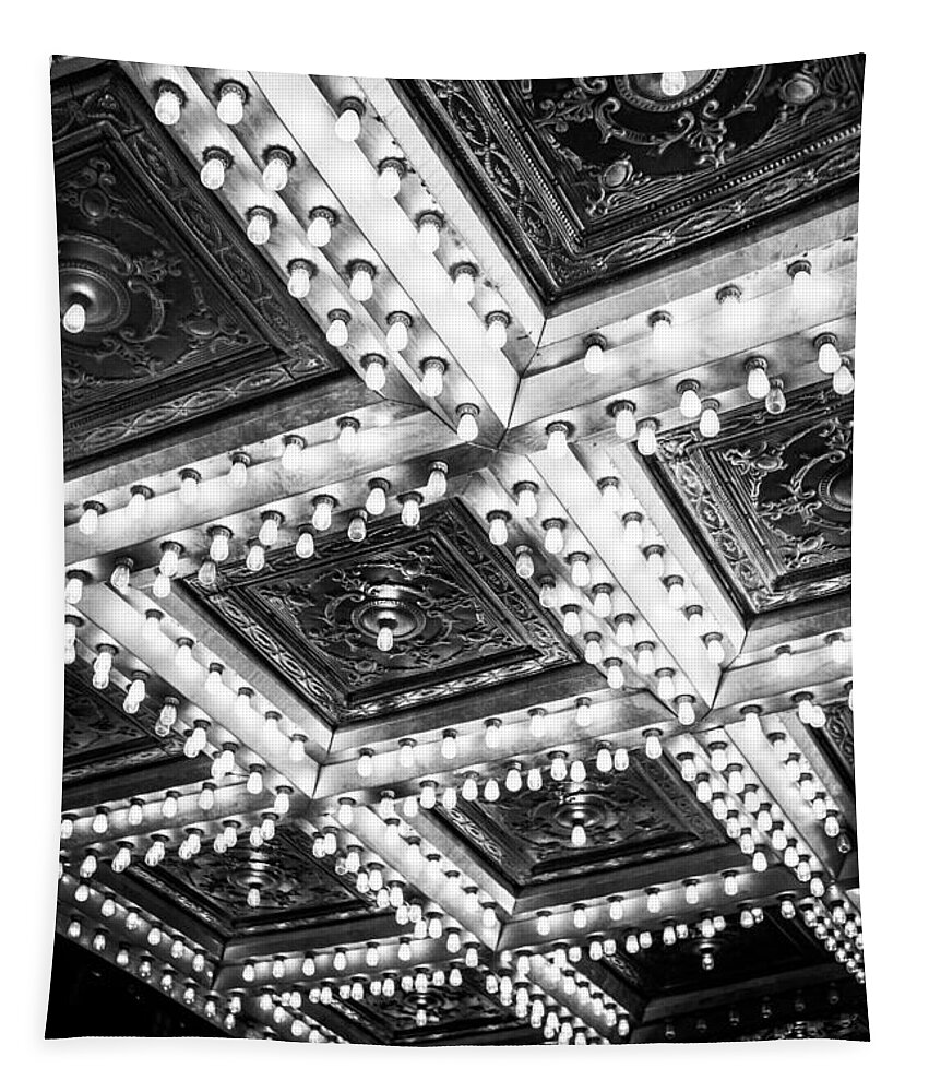 Pattern Tapestry featuring the photograph Theater Lights by Melinda Ledsome