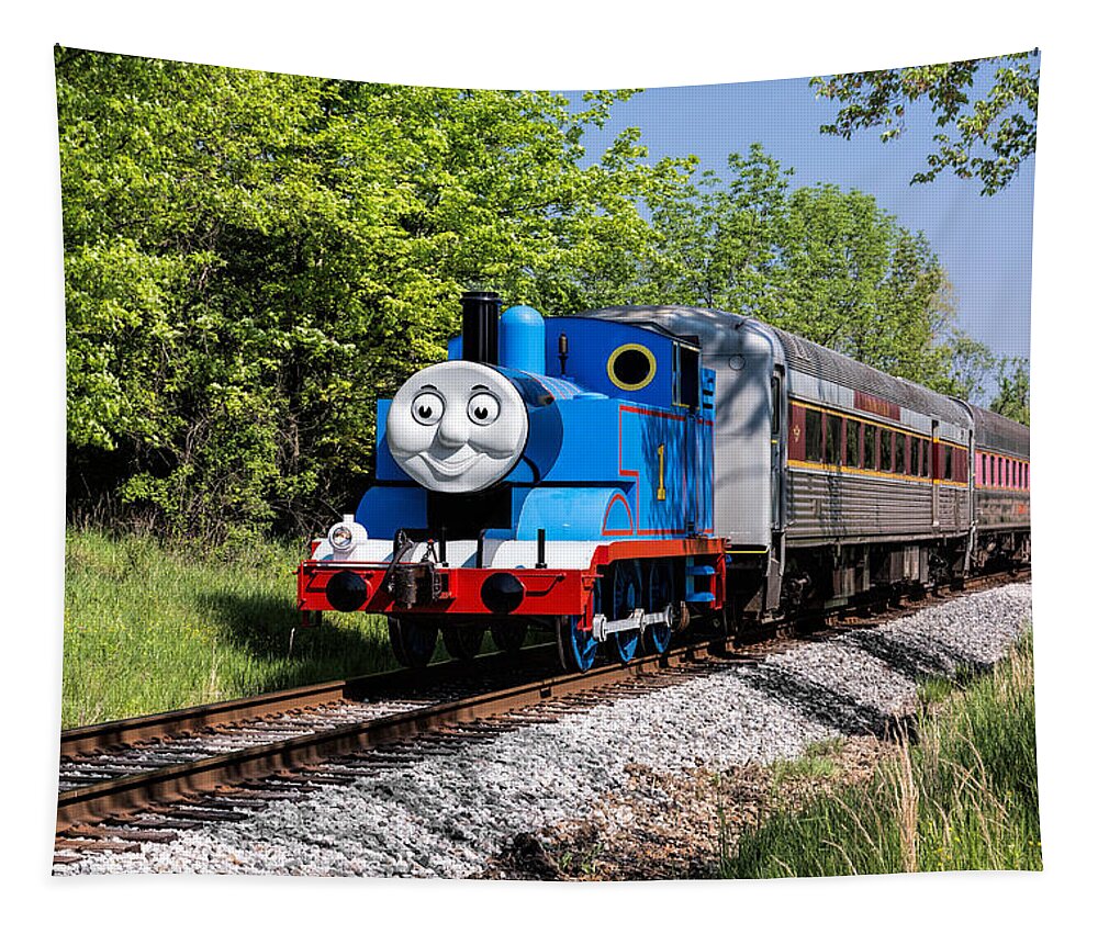 Thomas The Train Tapestry featuring the photograph Thomas Visits The CVNP by Dale Kincaid