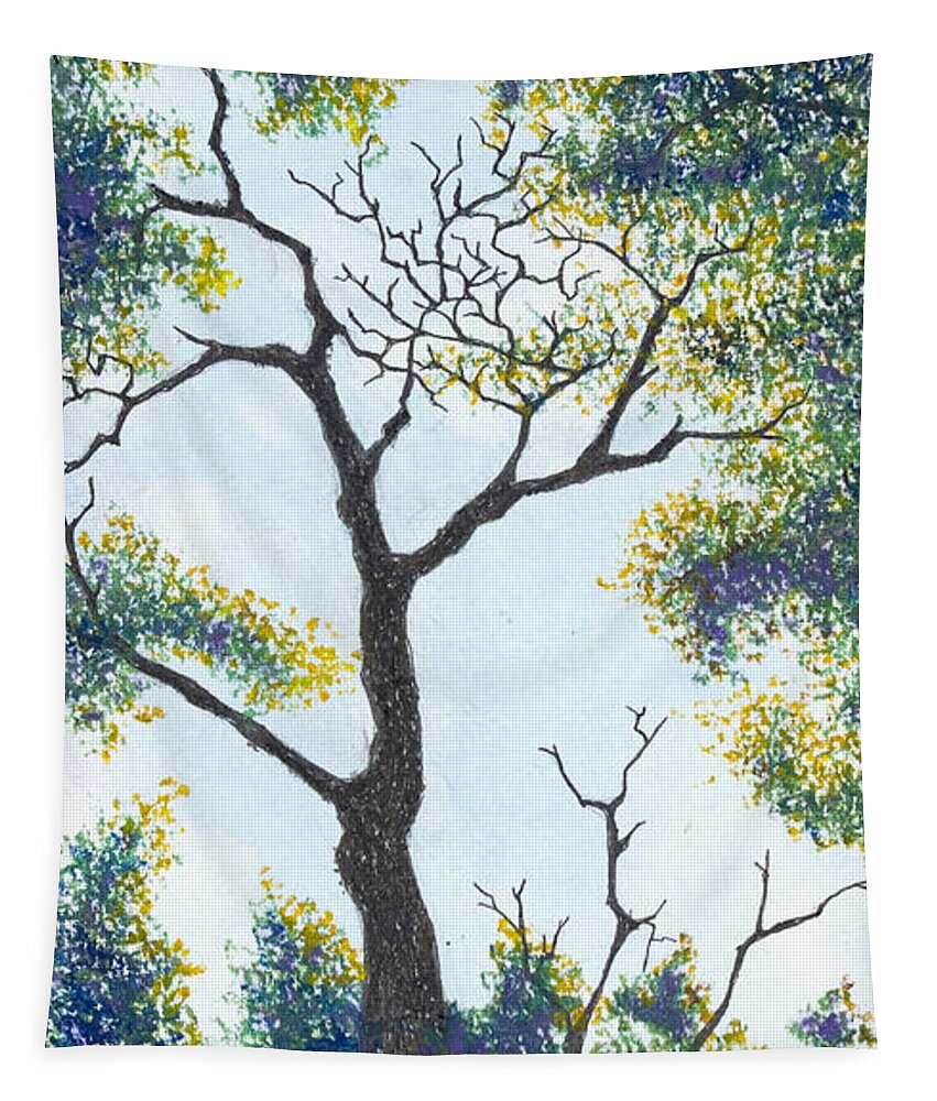 Ozarks Tapestry featuring the pastel Through the Tree - Lake of the Ozarks by Michele Fritz