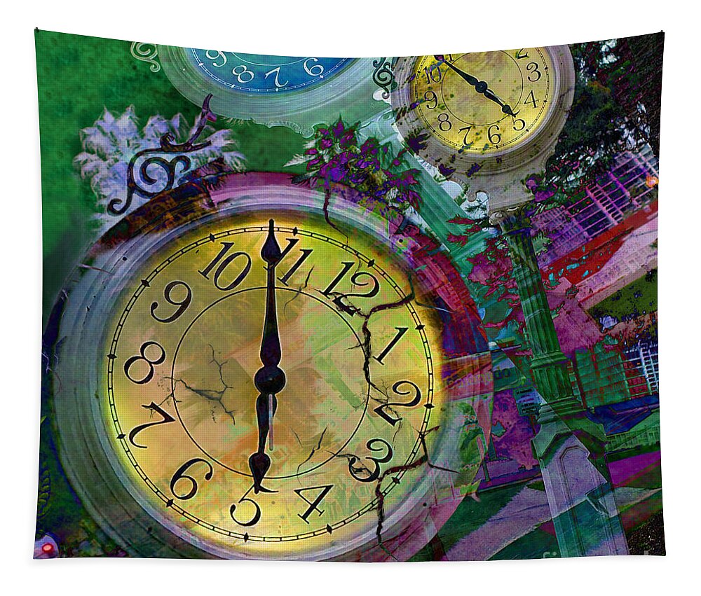 Time Tapestry featuring the digital art Time by Claudia Ellis