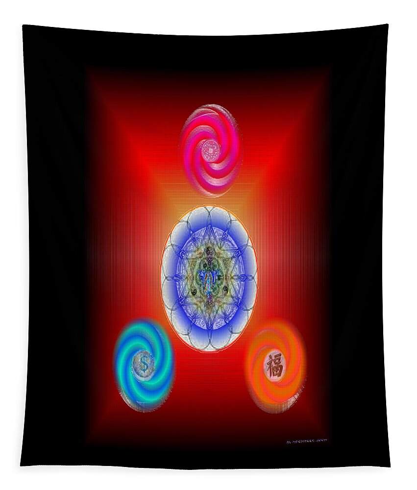 Divine Wealth Tapestry featuring the digital art Divine Wealth #1 by Debra MChelle