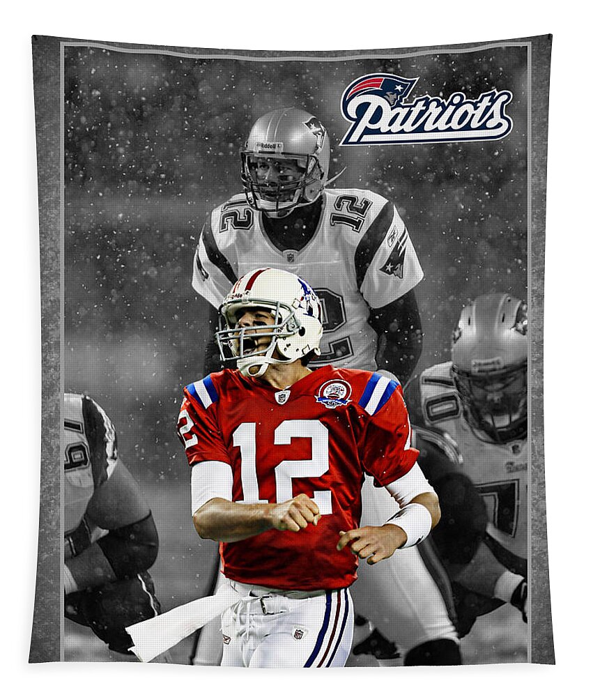 Tom Brady Tapestry featuring the photograph Tom Brady Patriots by Joe Hamilton