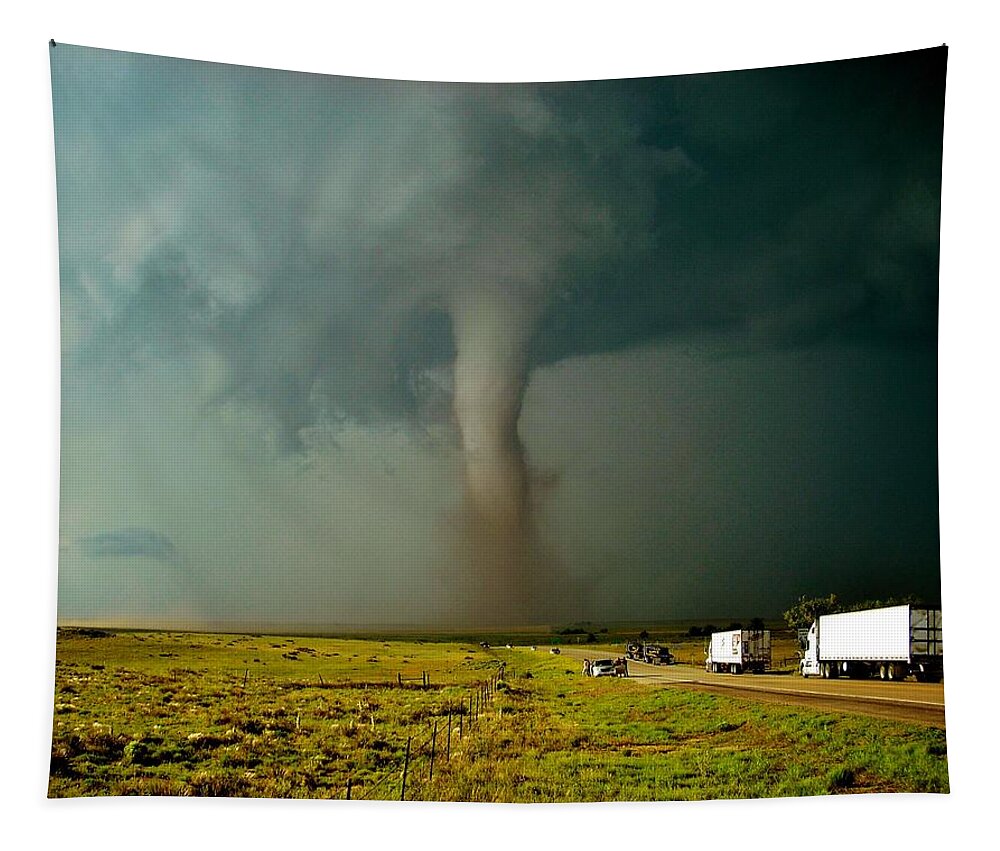 Tornado Tapestry featuring the photograph Tornado Truck Stop II by Ed Sweeney