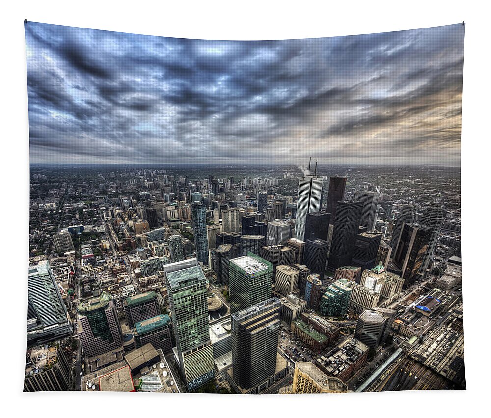 Toronto Tapestry featuring the photograph Toronto Daybreak by Shawn Everhart