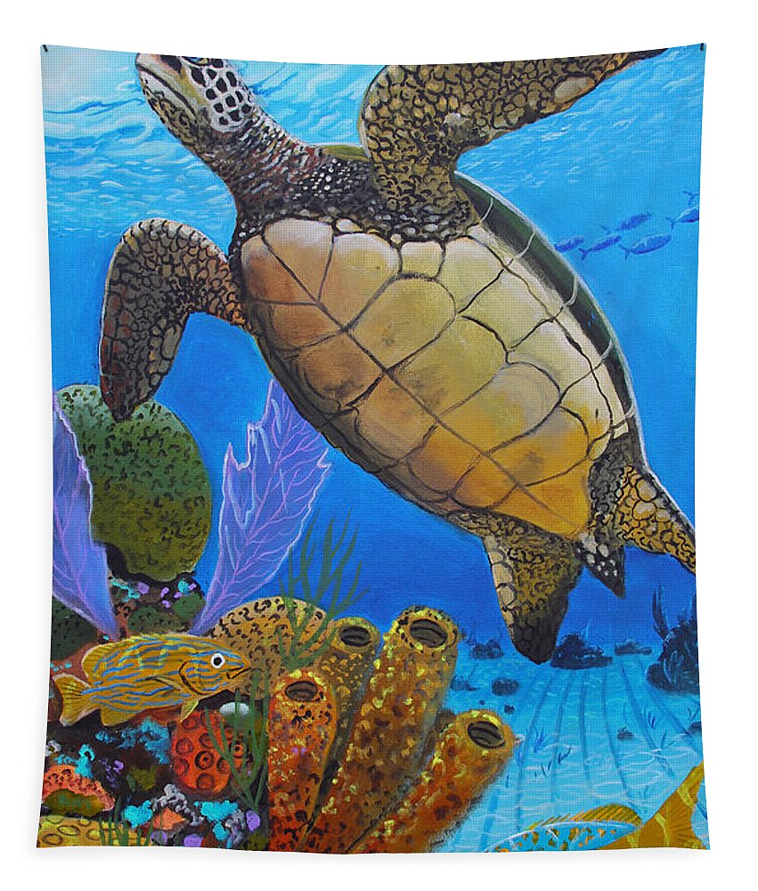 Turtle Tapestry featuring the photograph Tortuga by Carey Chen