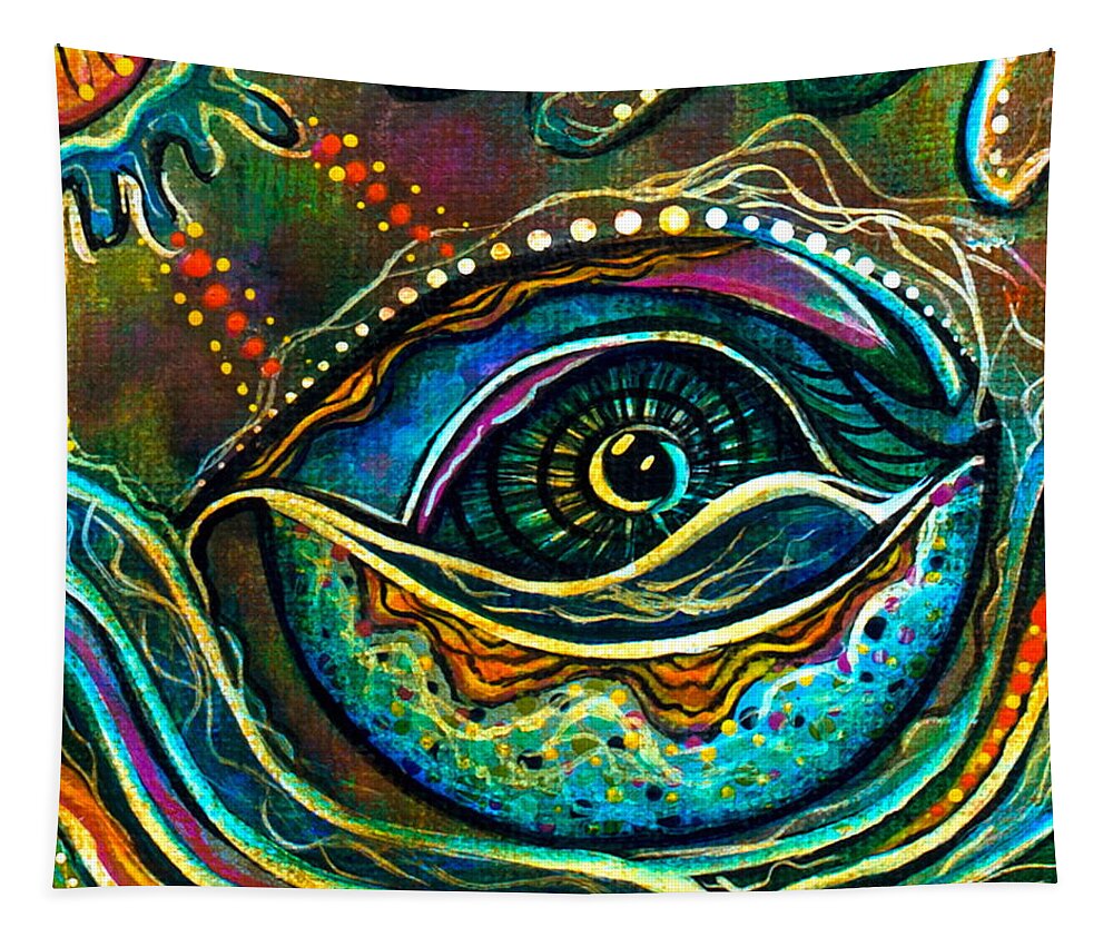 Deborha Kerr Tapestry featuring the painting Transitional Spirit Eye by Deborha Kerr