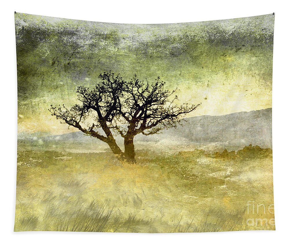 Trees Tapestry featuring the photograph Tree at Dusk in Waikoloa 3 by Ellen Cotton