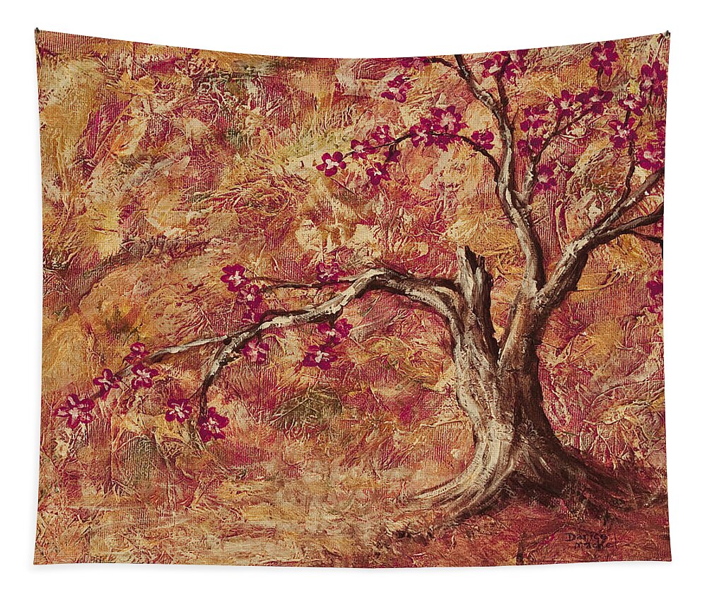 Landscape Tapestry featuring the painting Tree Of Life by Darice Machel McGuire