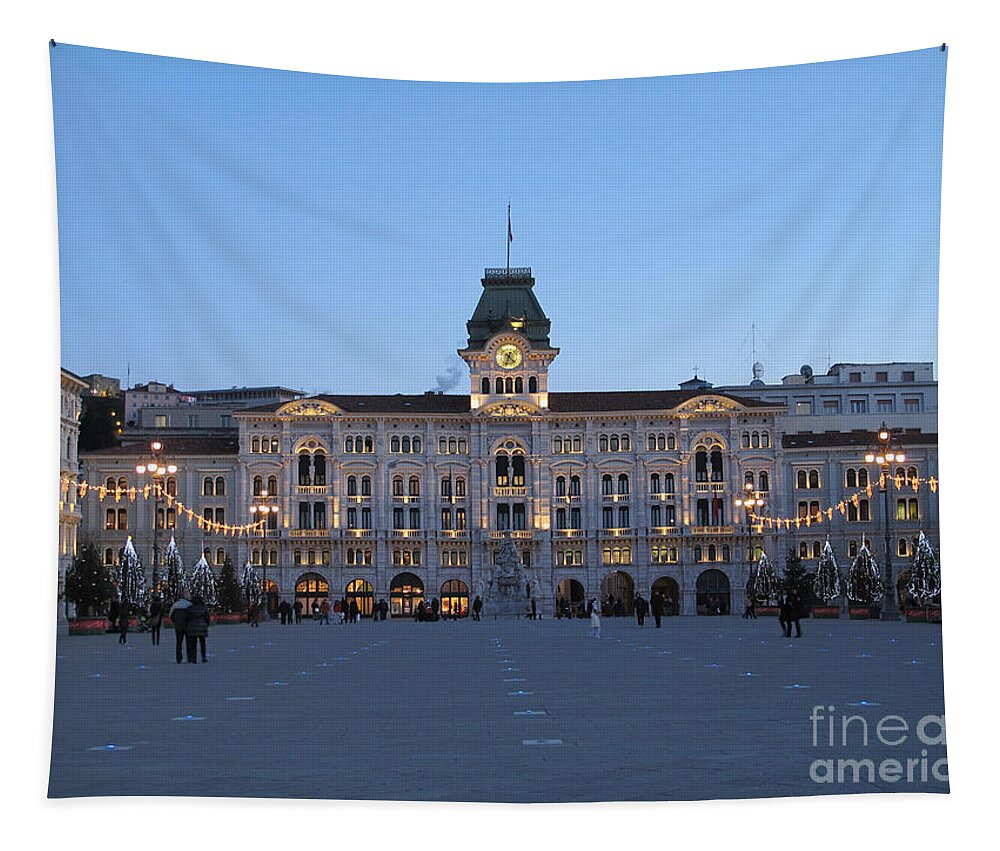 Town Hall Tapestry featuring the photograph Trieste Municipio by Riccardo Mottola