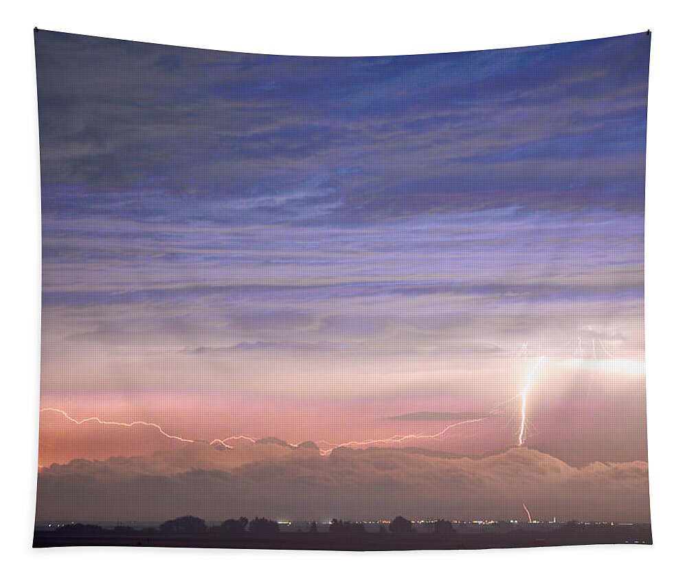 Lightning Tapestry featuring the photograph Triple Threat by James BO Insogna
