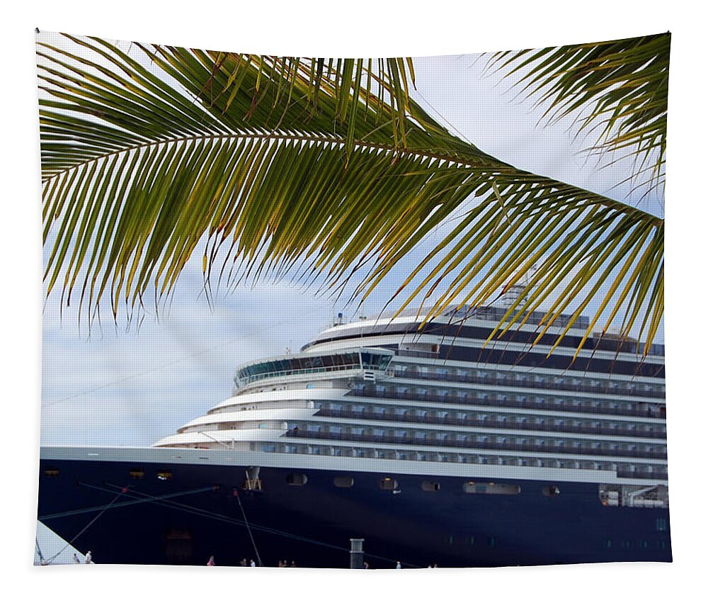 Cruise Tapestry featuring the photograph Tropical Port by Richard Ortolano