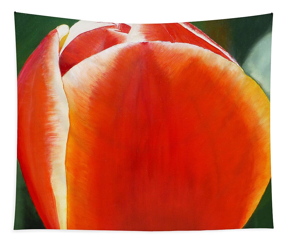 Flower Tapestry featuring the painting Tulip by Claudia Goodell