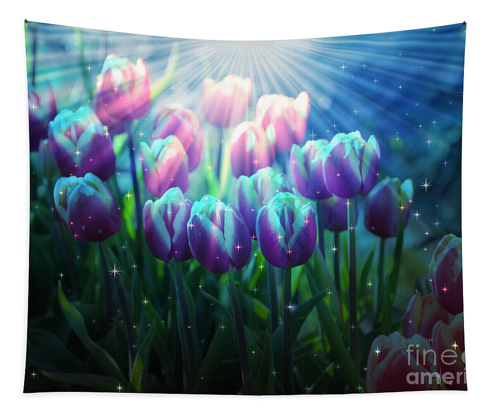 Tulip Tapestry featuring the photograph Tulip Stardust by Carol Groenen